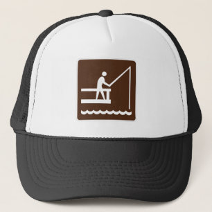 Very Fun Classic Fishing Pier Sign Trucker Hat