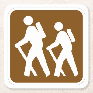 Very Fun Classic Hiking Trail Sign Coaster Set