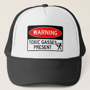 Very Fun Classic Toxic Gasses Present Sign Hat