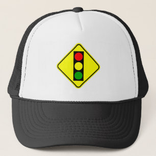 Very Fun Classic Traffic Signal Ahead Sign Hat