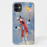 Very Fun Clown Jester with Balloons iPhone Case