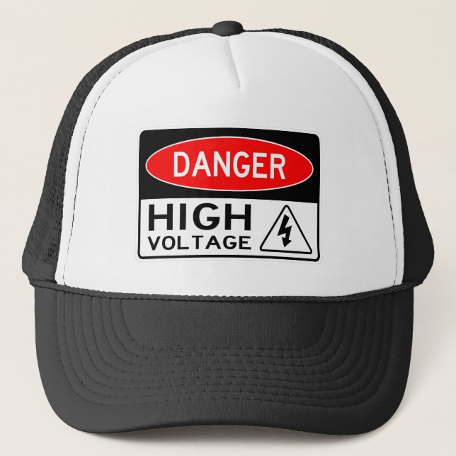 Very Fun Danger High Voltage Sign Hat (Front)