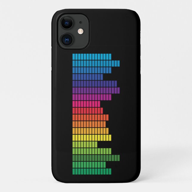 Very Fun Digital Graphic Equalizer iPhone Case (Back)