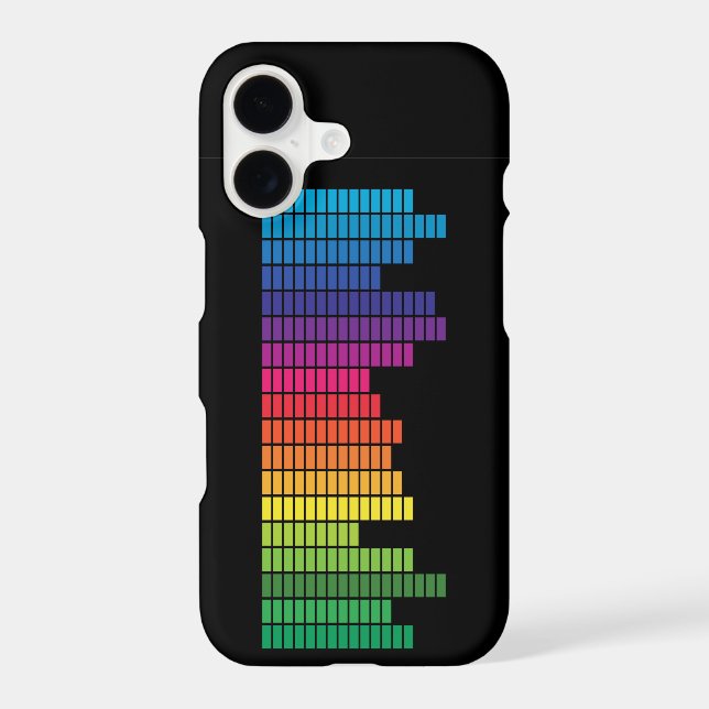 Very Fun Digital Graphic Equalizer iPhone Case (Back)