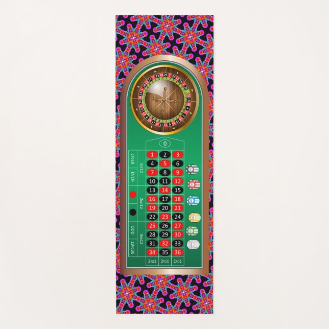 Very Fun European Roulette Table Yoga Mat (Front)