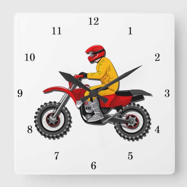 Very Fun Motorcycle Rider Wall Clock (Front)