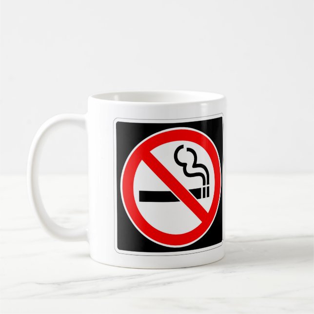 Very Fun NO SMOKING Sign Coffee Mug (Left)