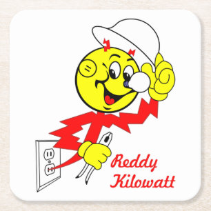 Very Fun Reddy Kilowatt Coaster Set