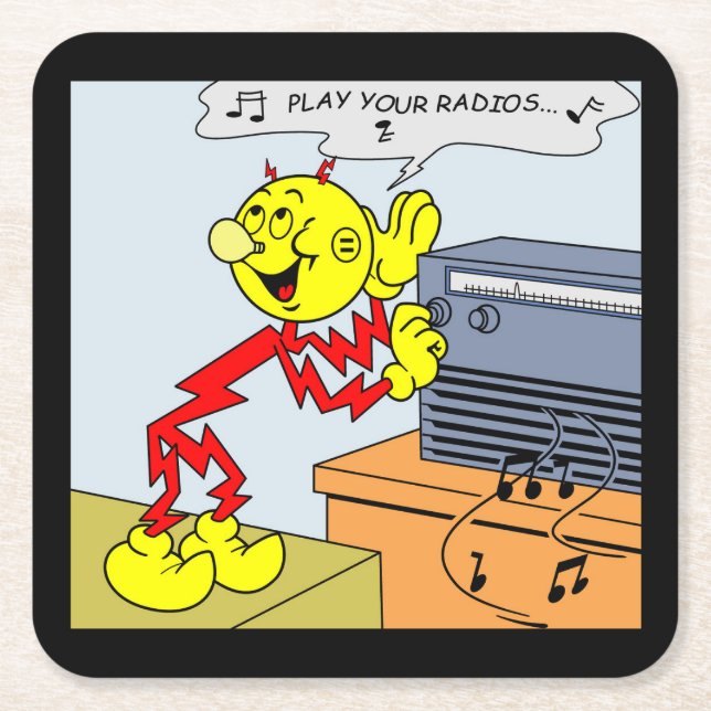 Very Fun Reddy Kilowatt Coaster Set (Front)