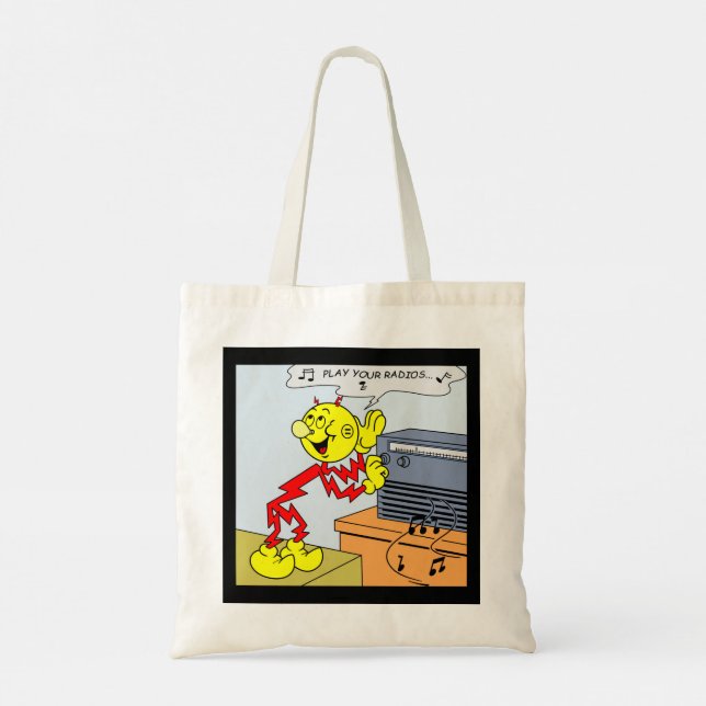 Very Fun Reddy Kilowatt Double Sided Tote Bag (Back)