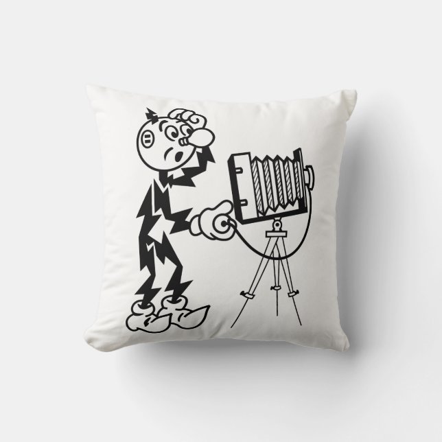 Very Fun Reddy Kilowatt Throw Pillow (Front)