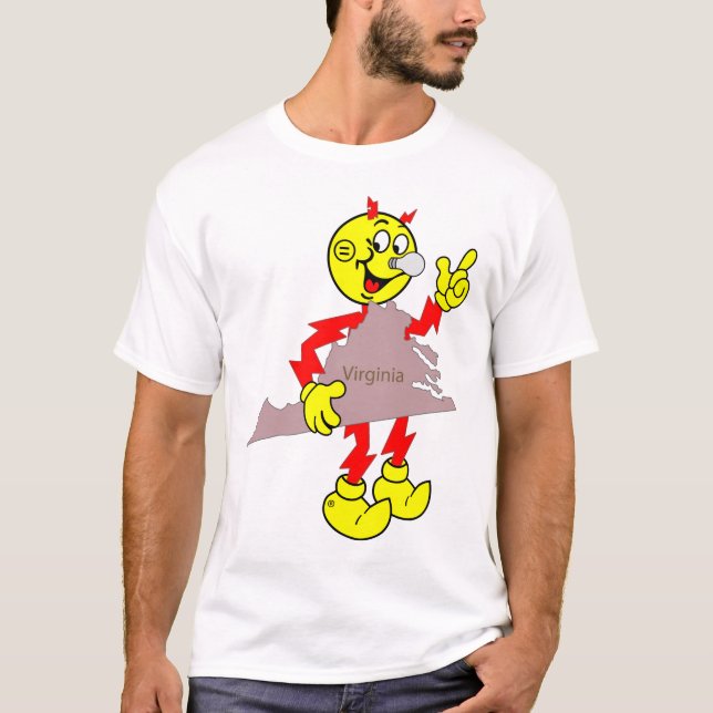 Very Fun Reddy Kilowatt Virginia T-Shirt (Front)
