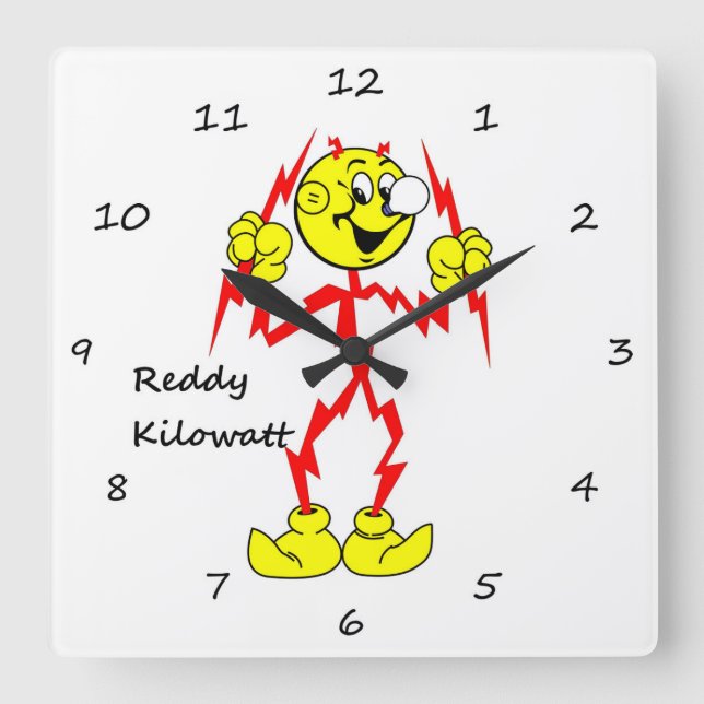 Very Fun Reddy Kilowatt Wall Clock (Front)