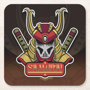 Very Fun Samurai Warrior Drawing Coaster Set