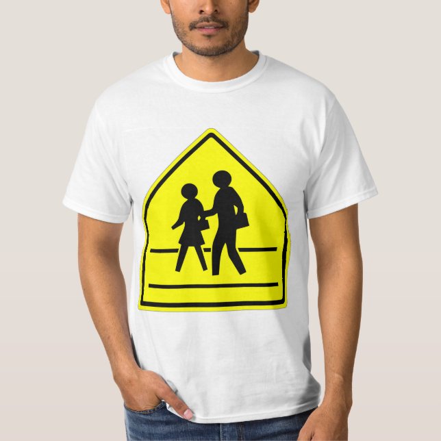 Very Fun School Crossing Sign T-Shirt (Front)