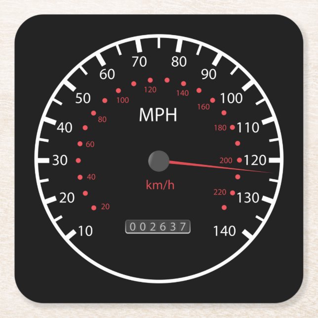 Very Fun Speedometer Going Fast Coaster Set (Front)
