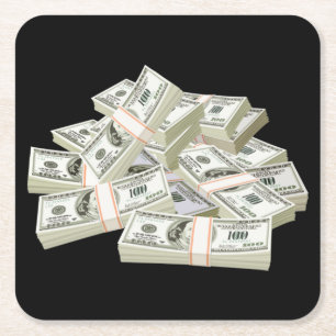 Very Fun Stacks of Cash Coaster Set