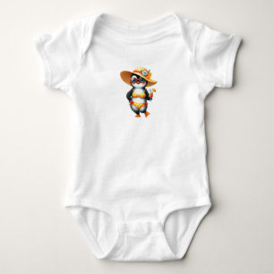 Very Funky Summer Penguin Baby Bodysuit