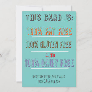 Very funny fat free 'card! holiday card