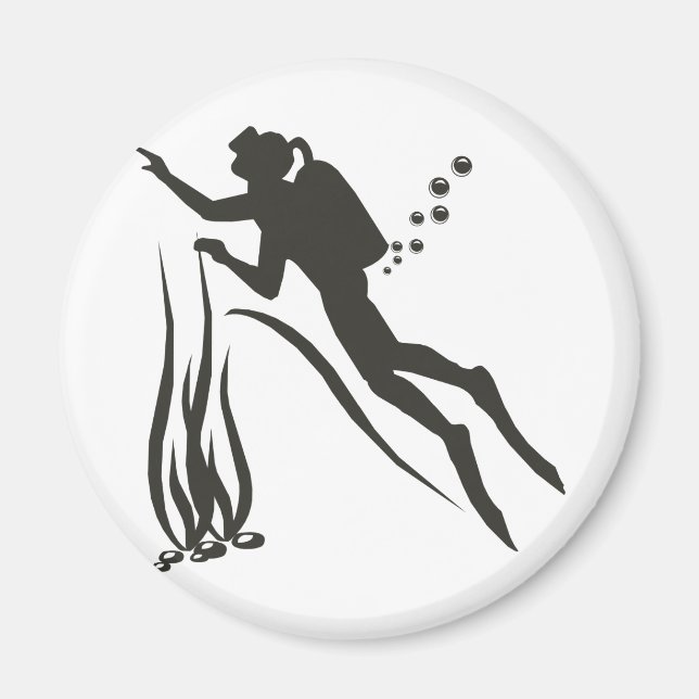 Very Funny SCUBA Diver Magnet (Front)