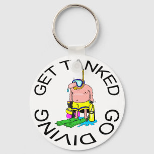 Very Funny SCUBA Diving Key Ring