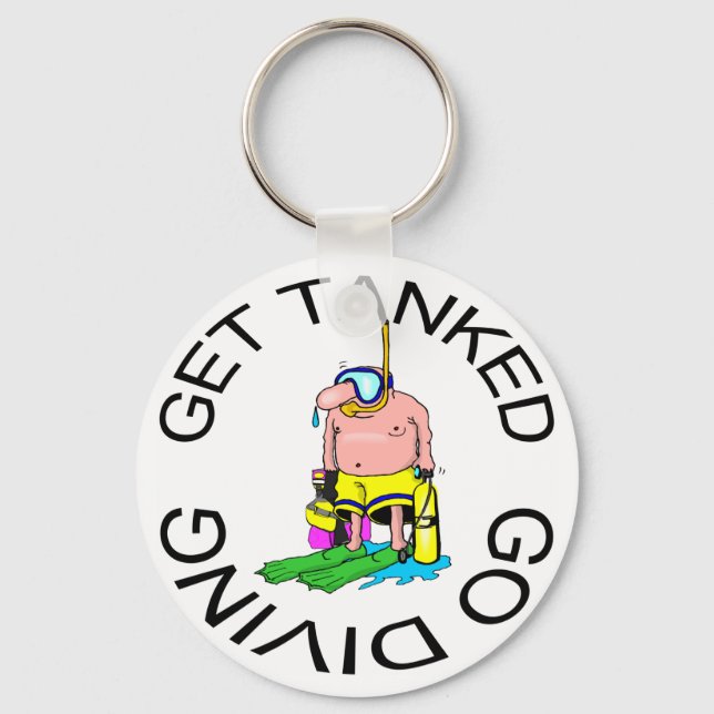 Very Funny SCUBA Diving Key Ring (Front)