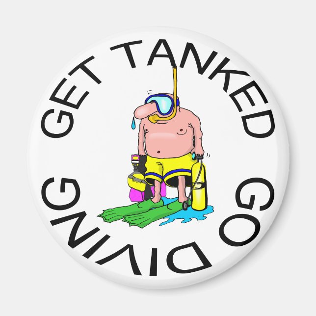 Very Funny SCUBA Diving Magnet (Front)