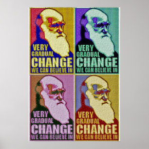 Very Gradual Change (Darwin/Obama) Poster