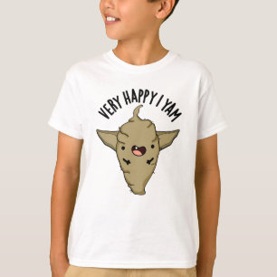 Very Happy I Yam Funny Veggie Pun  T-Shirt