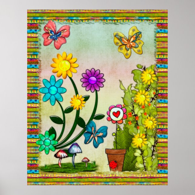 Very Hippy Day Whimsical Fantasy Art Poster (Front)