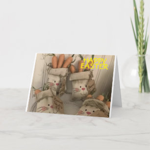 VERY "HUMOROUS" BUNNIES WISH U HAPPY *EASTER* CARD