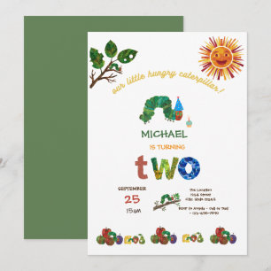 Very Hungry Caterpillar 2nd Birthday Invitation
