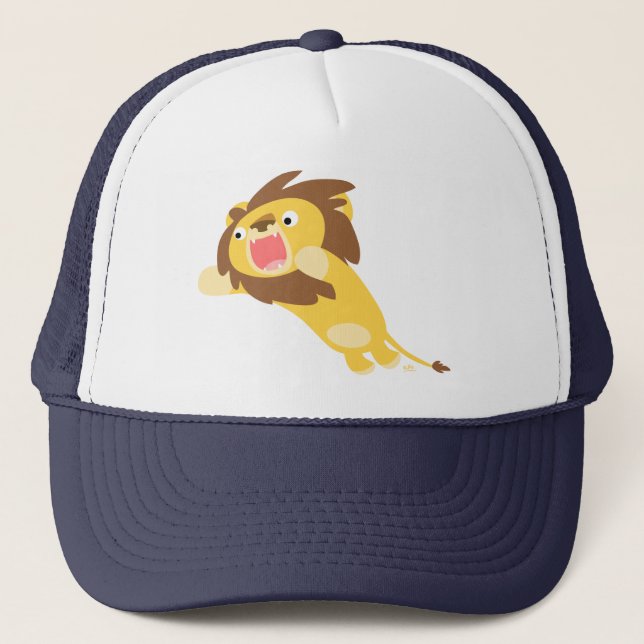 Very Hungry Cute Cartoon Lion Hat (Front)