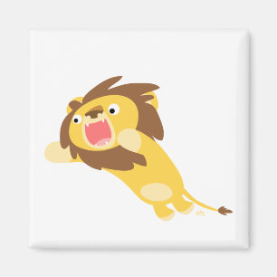 Very Hungry Cute Cartoon Lion Magnet