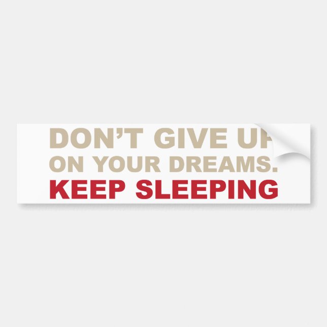 VERY IMPORTANT DREAMS BUMPER STICKER (Front)