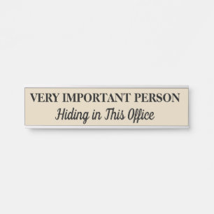 Very Important Person Hanging Door Sign Name Plate