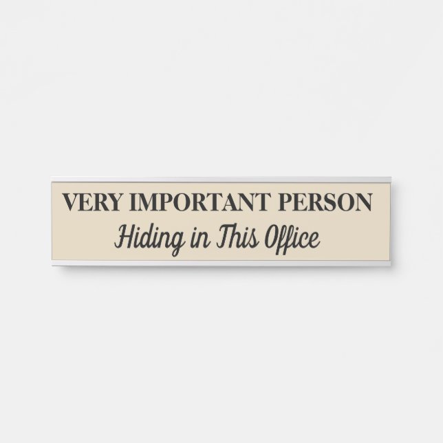 Very Important Person Hanging Door Sign Name Plate (Front)