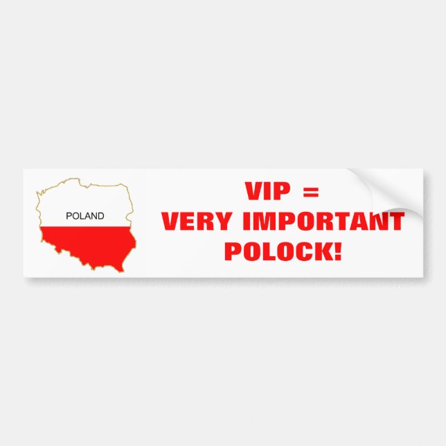 VERY IMPORTANT POLOCK BUMPER STICKER (Front)