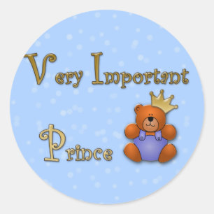 Very Important Prince - papershop Classic Round Sticker