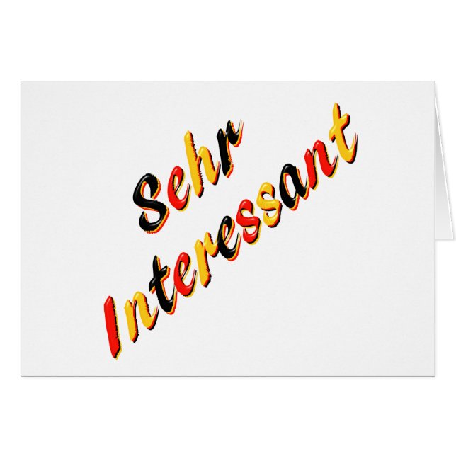 Very Interesting card (Front Horizontal)