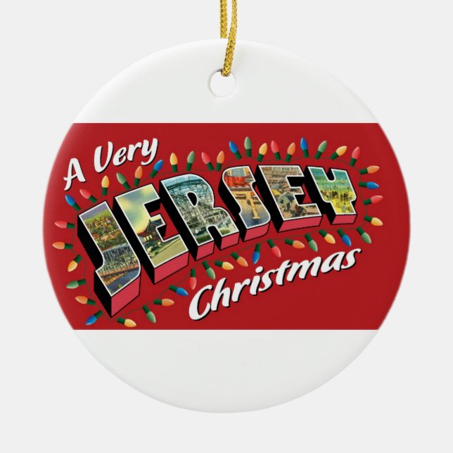 Very Jersey Xmas Ornament (Front)