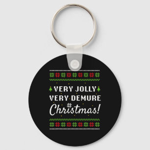 Very Jolly Very Demure Christmas Funny Christmas  Key Ring