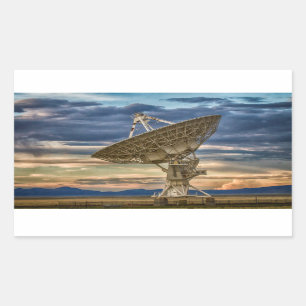 Very Large Array as sun sets Rectangular Sticker