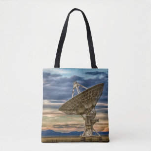 Very Large Array as sun sets Tote Bag