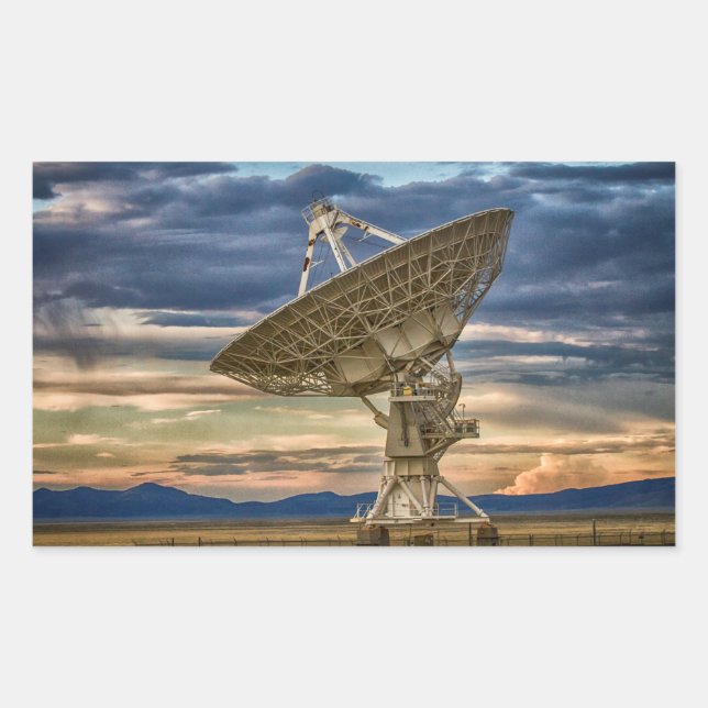 Very Large Array at sunset Rectangular Sticker (Front)