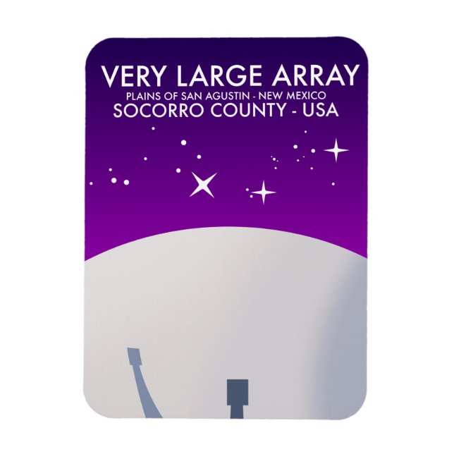 Very Large Array space observatory space art. Magnet (Vertical)