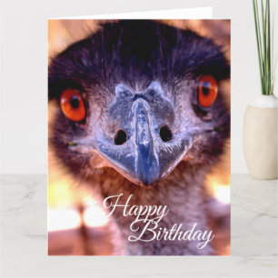 Very Large Happy Birthday Card Old Man Emu