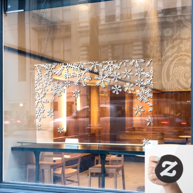 Very Large Winter Snowflakes Business Shop Accent  (Cafe Window)