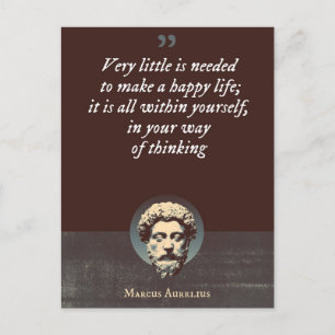 Very little is needed to make a happy life; it is postcard