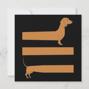 Very long Dachshund funny Card